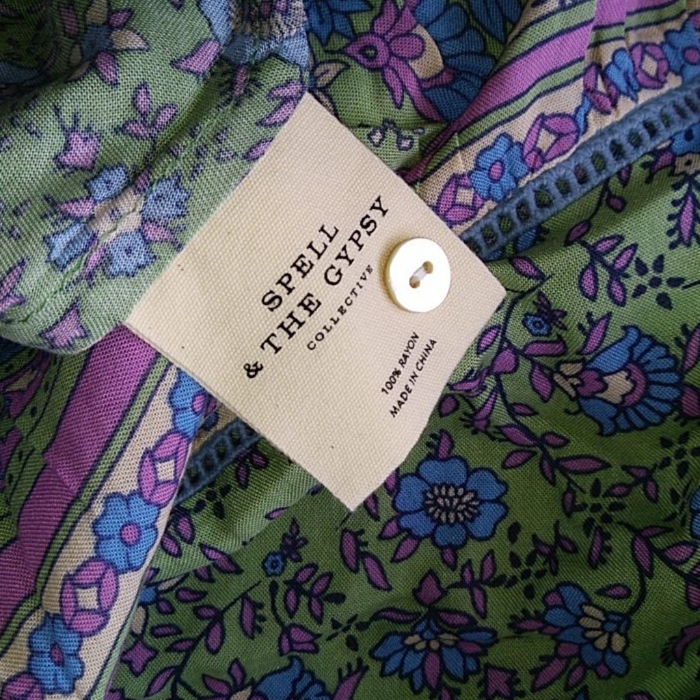 Jasmine Jade Flutter Sleeve Dress Spell Designs S - Picture 14 of 15